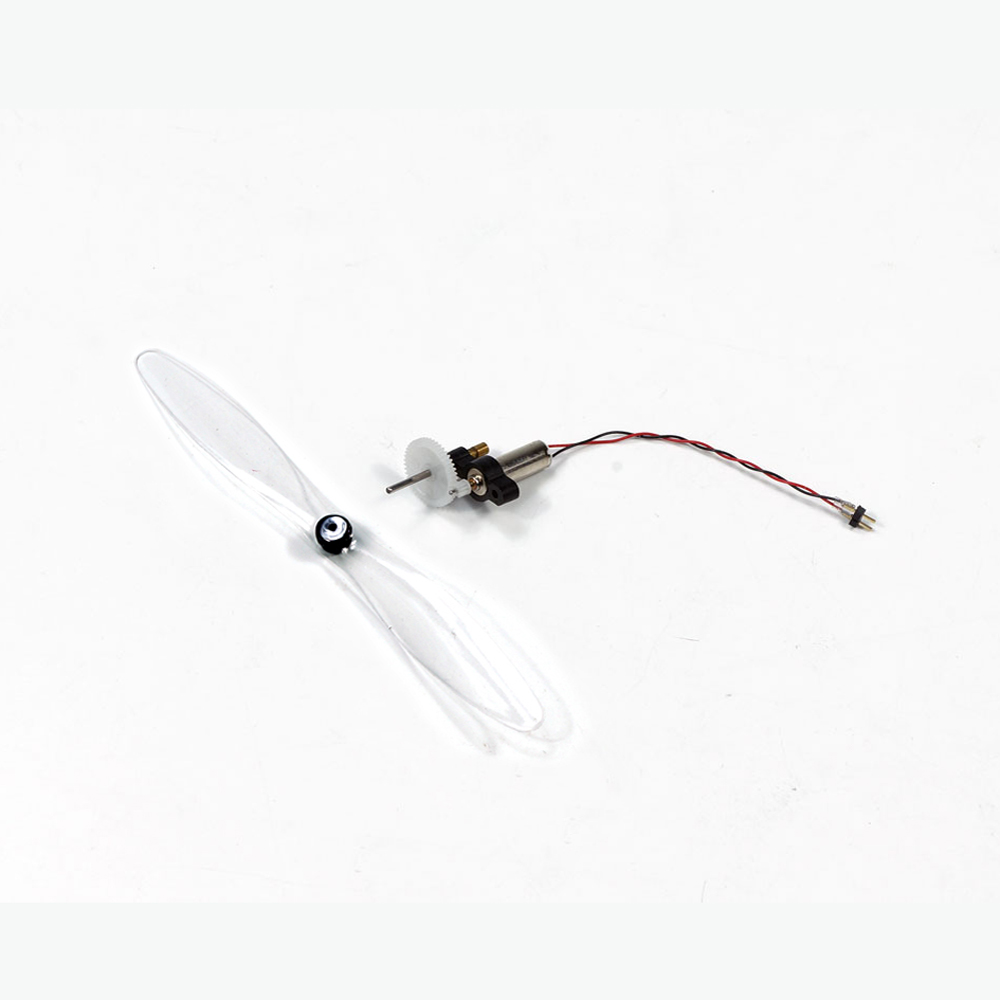 Dancing Wings Hobby 4x12mm Brushed Motor+76mm Propeller+1.7g Servo+Mini Receiver DIY Micro Brushed Power System Combo for RC Micro Mini Indoor Airplane Model