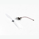 Dancing Wings Hobby 4x12mm Brushed Motor+76mm Propeller+1.7g Servo+Mini Receiver DIY Micro Brushed Power System Combo for RC Micro Mini Indoor Airplane Model
