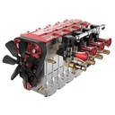 TOYAN FS-L400 Glow 14cc Inline 4 Cylinder Four-Stroke Water-Cooled Nitro Engine Model for 1:8 1:10 Wooden Box Commemorative Version RC Car Boat Airplane