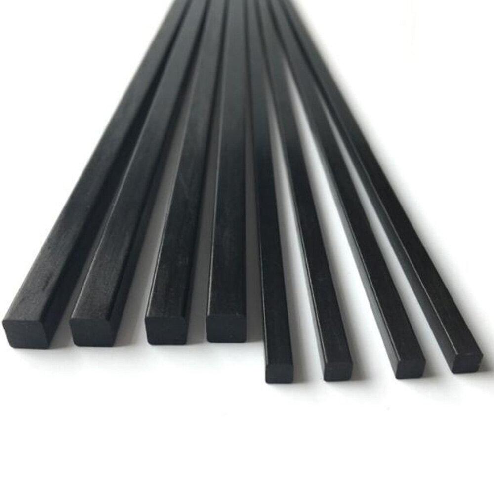 10PCS 2x2/2.5x2.5/3x3/4x4mm 500mm Carbon Fiber Stick For RC Airplane Quadcopter DIY Tool