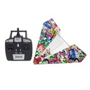 XFRC X39 390mm Wingspan 2.4G 4CH Dual Brushed Motor DIY PP Board Mini Paper RC Airplane Delta Wing Glider Unassembled With Battery Remote Control Mode 2 for Beginner