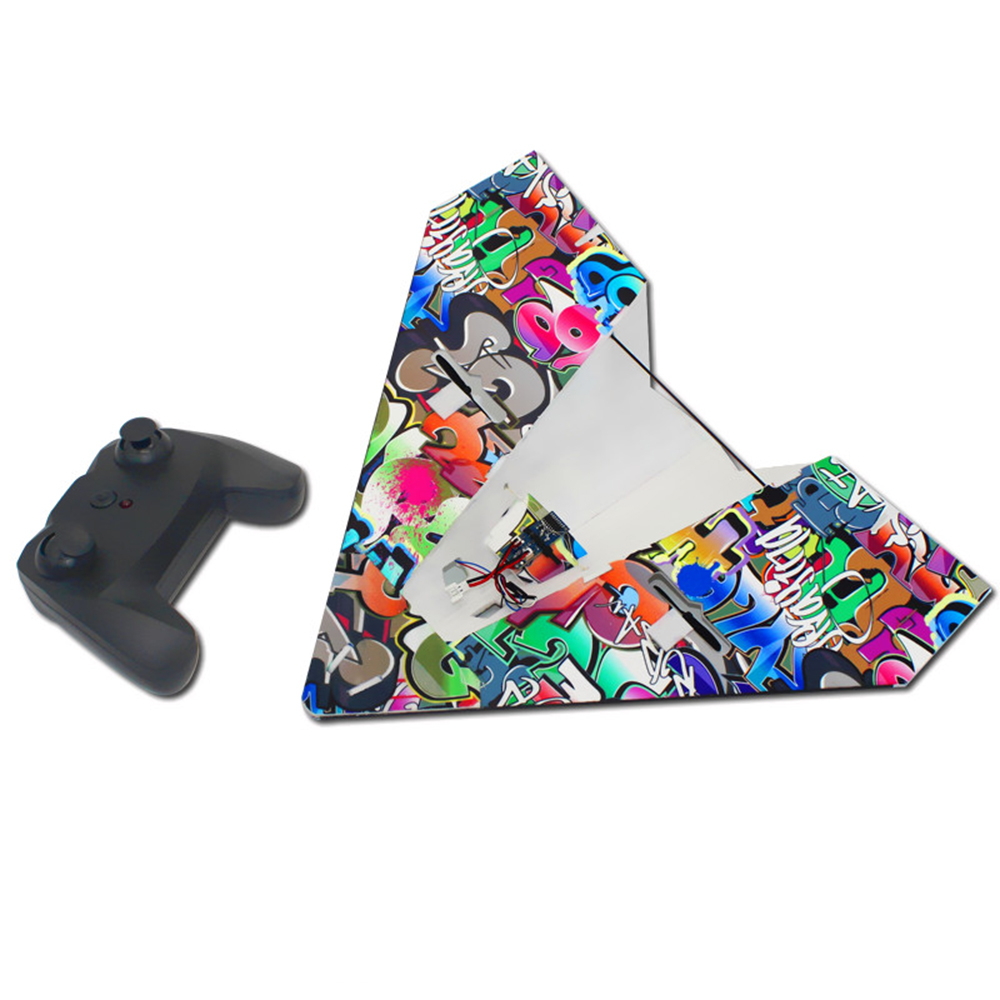 XFRC X35 350mm Wingspan 2.4G 2CH DIY Magic Board Mini Paper RC Airplane Delta Wing Glider Unassembled RTF Model 2 for Beginner