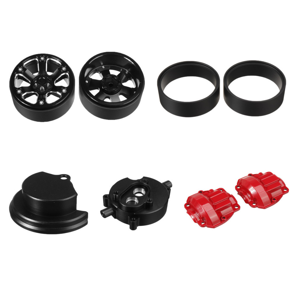 RGT EX86181 1/10 Upgrade Metal Portal Axle Box Cover/Transmission Gear Housing Set/Motor Cover/Beadlock Wheel/Weight RC Car Parts