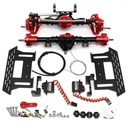 313mm Aluminum CNC Upgrade Full Front Rear Portal Axle With differential lock for 1/10 SCX10 II 90046 90047 RC Crawler Car Axial Spare Parts