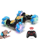 RC Stunt Car 1/12 2.4G Remote Control Gesture Sensor All-Terrain Toy Double Sided Rotating Off Road 360deg Flips with Lights Music Drift Dancing Vehicle Model