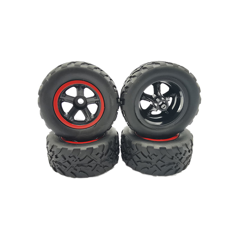 4PCS RBR/C R578 Upgraded Tires Wheels Rims for WPL D12 1/16 RC Car DIY Vehicles Model Spare Parts