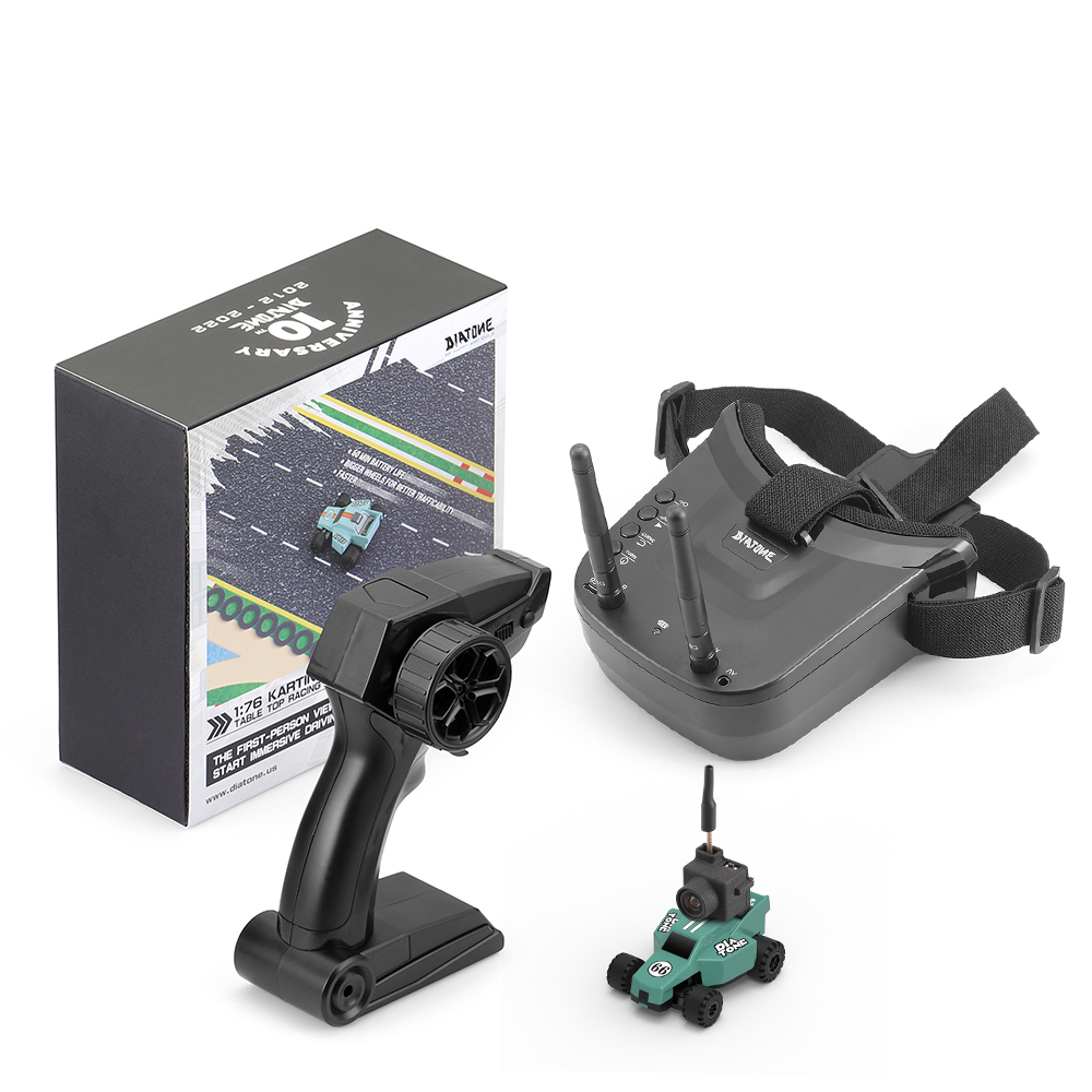 Diatone Q33 Karting RTR 1/76 2.4G Mini RC Car FPV Glasses Vehicles Full Proportional Control Off-Road Models Toys Kids Child Gift