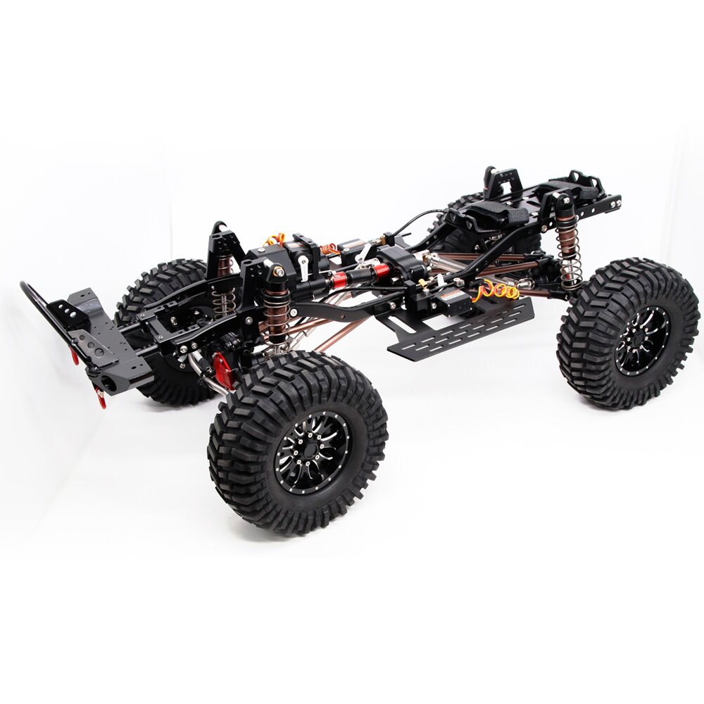 1/10 RC Crawler Chassis Frame 4WD for SCX10 w/ Front Rear Diff Locked High Low Speed 2 Speed Transmission Car Vehicles Model Spare Parts
