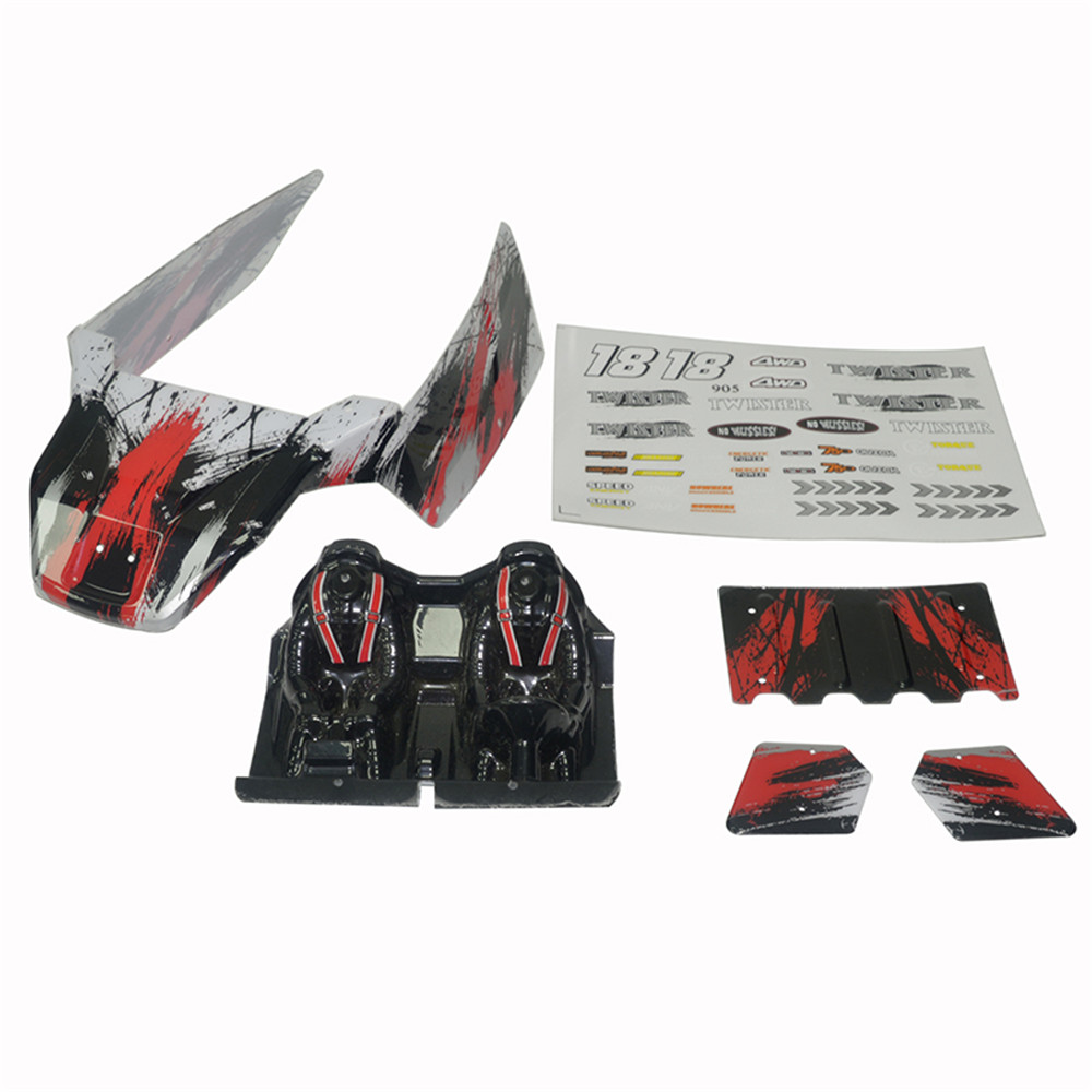 HBX 905 905A 1/12 RC Car Spare Body Shell Red Color w/ Sticker Sheet 90157 Vehicles Model Parts