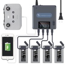 YX 4-in-1 Multi Battery Charger LED Display Intelligent Storage Fast Charging Hub AC110-240V for DJI Mini 2 RC Drone