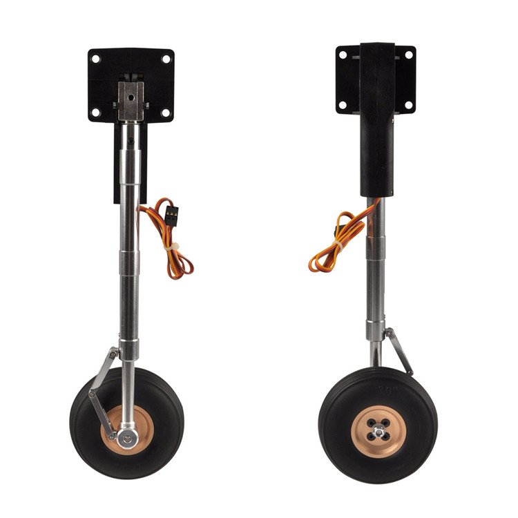 1 Pair Electronic Retract Shock Absorbed Landing Gear With Wheel for Fixed Wing RC Airplane