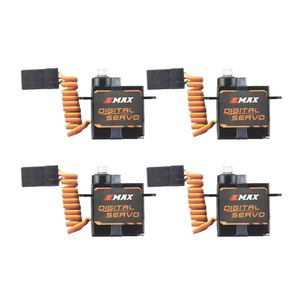 4Pcs Emax ES9052 4.3g Digital Metal Steering Gear Servo with FUT / JR Plug for RC Airplane Fixed Wing
