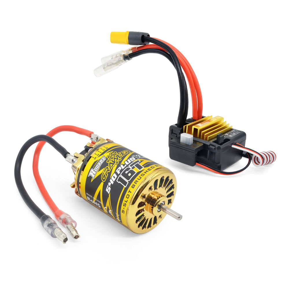 Surpass Hobby ROCKET 540 PLUS V2 Brushed Motor 80A ESC Combo Set for 1/10 RC Car Vehicles Model Spare Parts