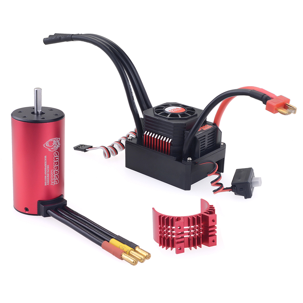 Surpass Hobby Diamond Seriers Waterproof 3670 2650KV Brushless Motor with 120A ESC for 1/8 RC Vehicles