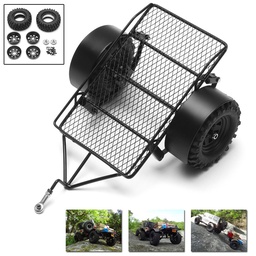 [1252473] Yeah Racing 1/10 RC Car Parts Crawler Metal Drag Chain Leaf Spring Hitch Mount Tow Trailer YA-0405