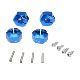 [1259352] Alloy Hex Adapter 12mmx7mm 4Pcs AX010 For HPI-1/10 Venture Toyota FJ Cruiser Bulk Parts