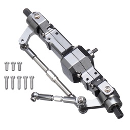 [1263723] Titanium Color All Metal Front /Rear Bridge Axle For WPL HengLong 1/16 Military Truck RC Car Part