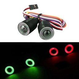 [1264424] Red or Green LED Lights Headlight For 1/10 4WD Rock Crawler Axial SCX10 RC Car