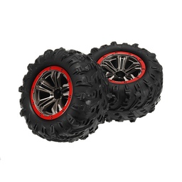 [1285051] 2PCS Hub Wheel Rim & Tires For 9125 1/10 2.4G 4WD RC Car Parts No.25-ZJ02