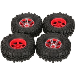 [1287819] 4Pcs AUSTAR AX-4020B 1.9 Inch 110mm 1/10 Rc Car Tires With Alloy Hub For D90 SCX10 AXIAL TF2 RC Car