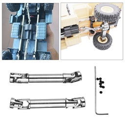 [1299431] URUAV 2PCS Upgrade Parts Silver Metal Drive Shaft For WPL HengLong 1/16 RC Crawlers Car