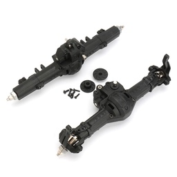 [1313861] Front +Rear Black Gear Case Set for 1/10 Axle HG P401/P402/P601 Crawler RC Car Truck Parts