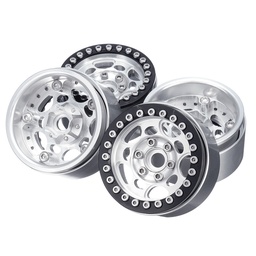 [1326220] 4PC 1.9inch Aluminum Beadlock Wheel Rims for 1/10 RC Crawler TRX4 #45 Car Parts