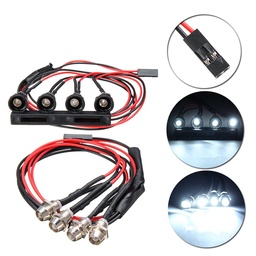 [1330294] WPL C14 C24 1/16 2.4G Rc Car DIY Parts 4 White LED Light Headlight Set With Metal Lamp Cup
