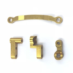 [1337872] 1 Set Himoto 1/18 Rc Car Spare Parts Aluminum Alloy Servo Saver + Steering Joint 