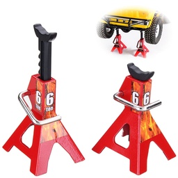 [1351741] 6 TON 2Pcs Alloy 1/10 Scale Jack Stands for Axial SCX10 TAMIYA CC01 RC Trucks Set Car Parts
