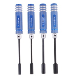 [1365617] 4PCS Metal Inner Hex Screwdriver Tool NUT Key Socket Wrench Set 4.0/5.5/7.0/8.0mm for Rc Car Boat