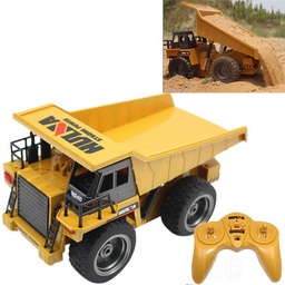 [1369079] HuiNa Toys 540 1/18 2.4G 6CH Electric Rc Car Dump Truck Alloy Engineering Vehicle