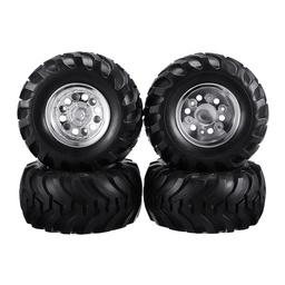 [1376197] 4PCS L/R Wheel Rim & Tires for HG P407 1/10 2.4G 4WD Rc Car Parts ASS-13