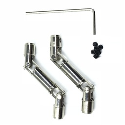 [1380740] Racerstar 2PCS 57-70mm Upgrade Metal Silver Drive Shaft for WPL HengLong 1/16 RC Car Parts