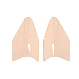[1413561] A pair of RC Airplane Spare Part Wooden Vertical Tail Stabilizer Fin