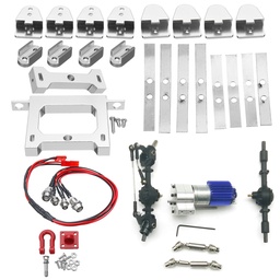 [1422594] WPL Metal Chassis+Black Bridge Axle +370 Motor Transfer Gear Box For B14 B24 B24ZH C14 C24 RC Car