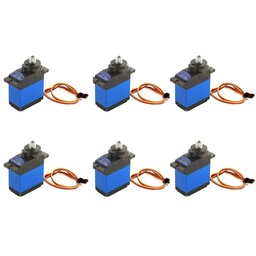 [1428931] 6PCS MG92B Robot 13.8g 3.5KG Torque Metal Gear Digital Servo For RC Airplane