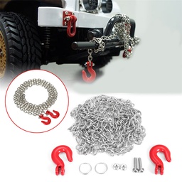 [1435463] Metal Trailer Hook With Chain Spare Part For WPL B1 B16 B24 C14 Military Truck RC Car Parts