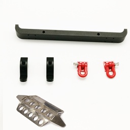 [1437652] 6PCS MN-90 1/12 2.4G 4WD Rc Car Upgrade Spare Parts Metal Front Bumper + Hooks + Protection Plate