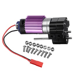 [1437668] Upgraded Metal Transfer Gear Case with 370 Motor For WPL 1/16 4WD 6WD JJRC Q60 Q61 Black