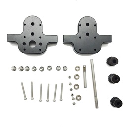 [1450504] URUAV All Metal Transfer Gear Case Kit w/o Motor for WPL B16 B24 B36 C24 JJRC Q65 1/16 Rc Car Parts