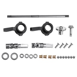 [1457421] WPL Stainless Steel Gear Front Bridge Axle+Drive Shaft+Steering Cup For B14 B24 B36 C14 C24 RC Car