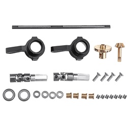 [1457451] WPL Copper Gear Front Bridge Axle+Drive Shaft+Steering Cup For B14 B24 B36 C14 C24 RC Car