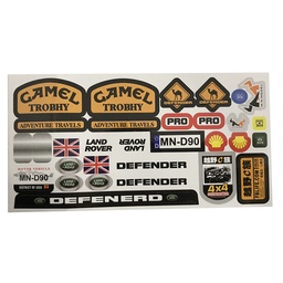 [1469743] MN-90 1/12 Rc Car Model Spare Parts DIY Stickers Decals Sheet for Body Accessory