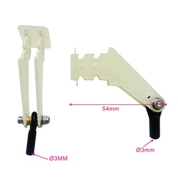 [1470513] 2pcs Angle Rudder Rocker Arm With Adjustable Nylon Ball Head for RC Airplane Fixed-wing