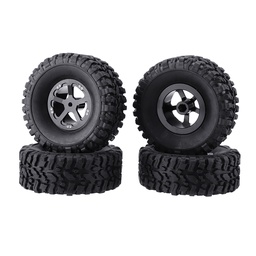 [1499926] 4PCS WPL Upgraded Wheel Rim & Tires for B1 B16 B24 B36 C14 C24 C34 1/16 Rc Car Parts