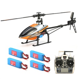 [1509165] WLtoys V950 2.4G 6CH 3D6G System Brushless Flybarless RC Helicopter RTF With 4PCS 11.1V 1500MAH Lipo Battery