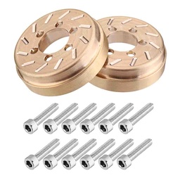 [1525635] 2PCS Brass Internal Wheel Weights 75g/pc for 1/10 SCX10 RC Crawler 1.9"/2.2" Wheel Rims Car Parts