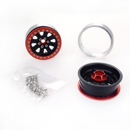 [1530638] 2PCS ZD Racing 2.2 inch Alloy Wheel Rim Hub Aluminum Beadlock for 1/10 RC Car Crawler Axial SCX10