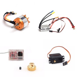 [1536389] 5PCS Feiyue Upgraded Brushless Kit Motor ESC Servo Receiver Gear for FY03 FY03H FY05 Vehicles